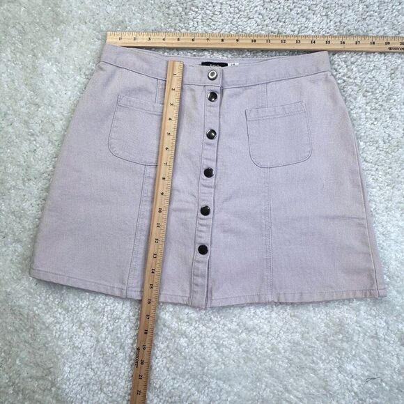 BDG Urban Outfitters Button Down A-line Twill Skirt Lilac Purple - Picture 7 of 8